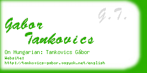 gabor tankovics business card