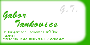 gabor tankovics business card